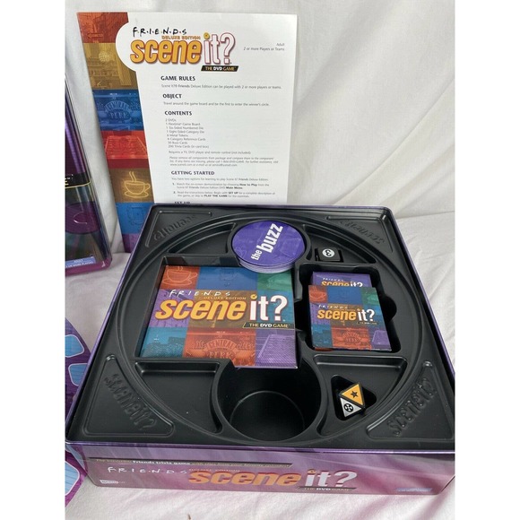 Friends Scene It? Deluxe 2 Disc Edition - Tin Metal Box - Complete - Picture 3 of 4